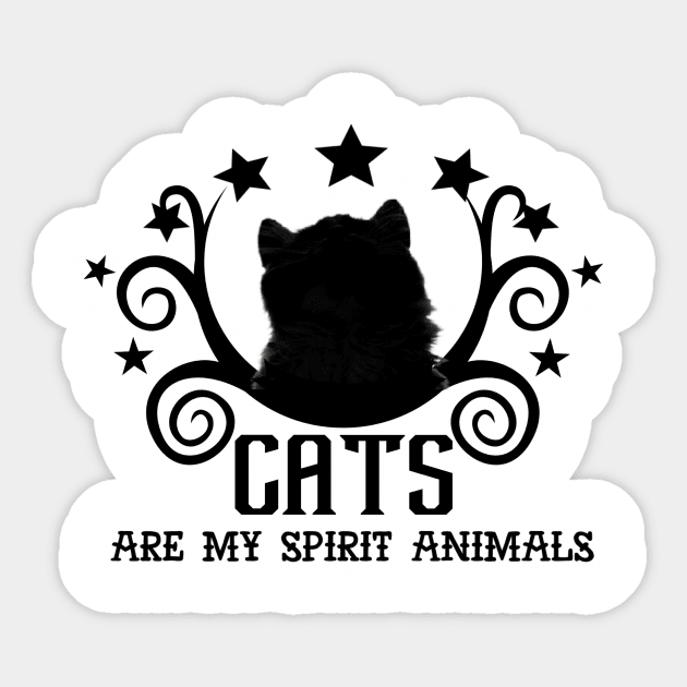 Cats Are My Spirit Animals Sticker by ArtisticEnvironments